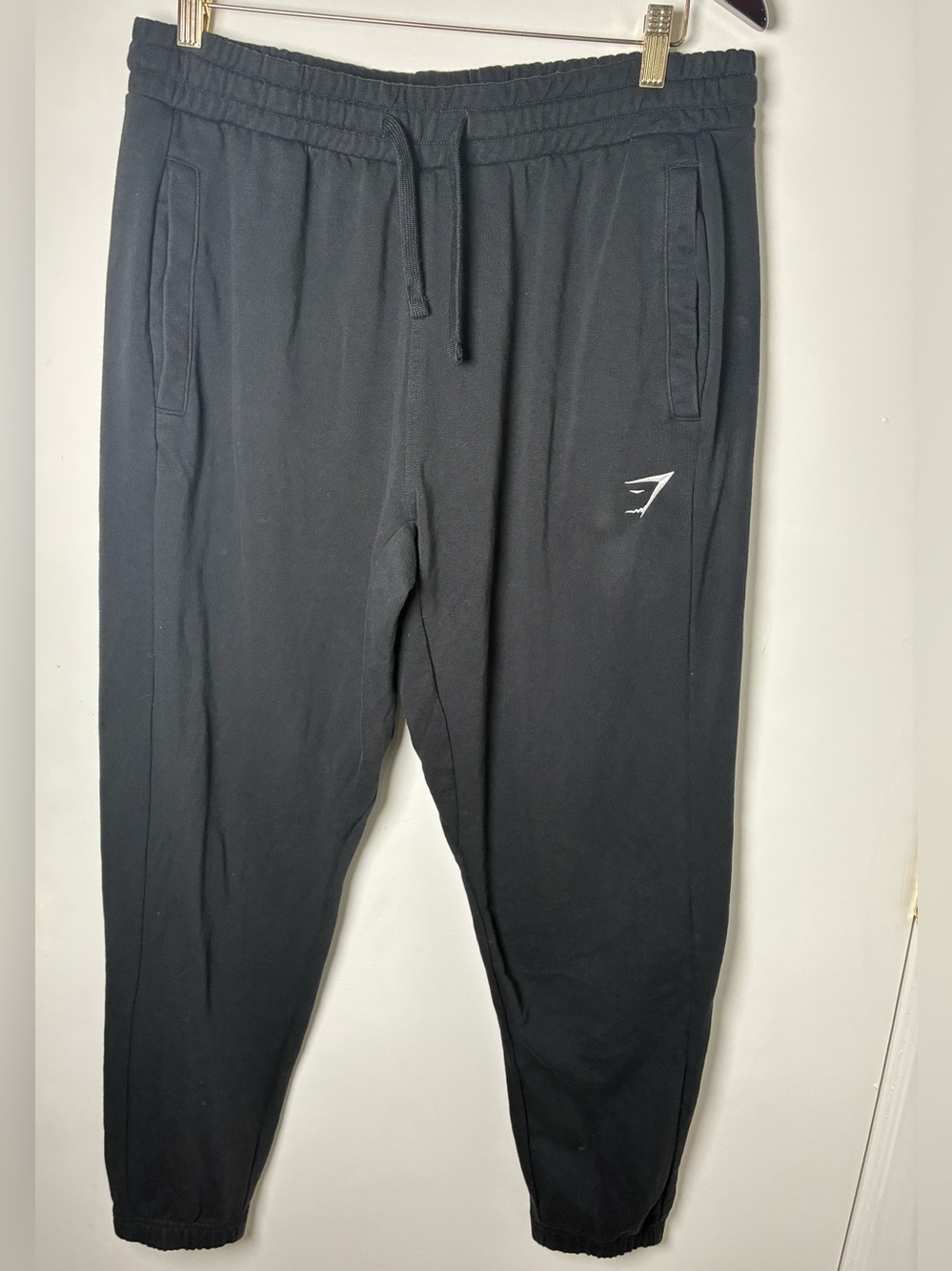 Gymshark Black Slim Fit Joggers with Logo